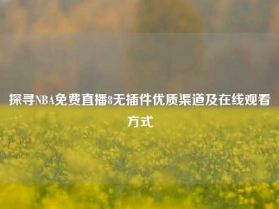 探寻NBA免费直播8无插件优质渠道及在线观看方式