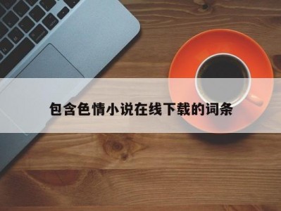 包含色情小说在线下载的词条