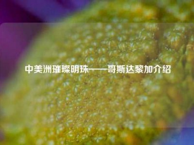 中美洲璀璨明珠——哥斯达黎加介绍