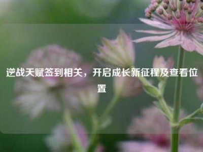 逆战天赋签到相关，开启成长新征程及查看位置