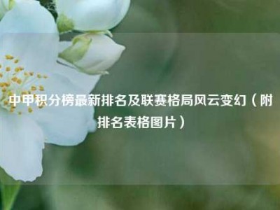 中甲积分榜最新排名及联赛格局风云变幻（附排名表格图片）