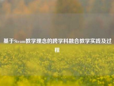 基于Steam教学理念的跨学科融合教学实践及过程