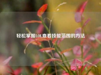 轻松掌握LOL查看技能范围的方法