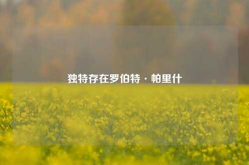 独特存在罗伯特·帕里什