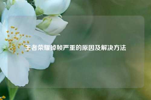 王者荣耀掉帧严重的原因及解决方法