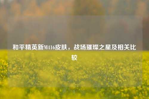 和平精英新M416皮肤，战场璀璨之星及相关比较