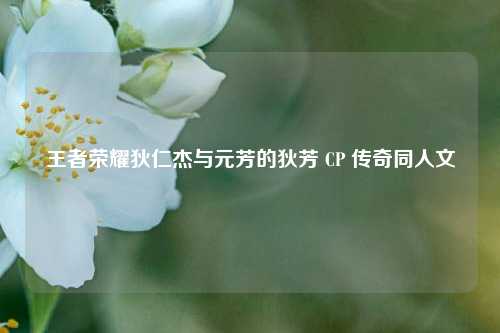 王者荣耀狄仁杰与元芳的狄芳 CP 传奇同人文